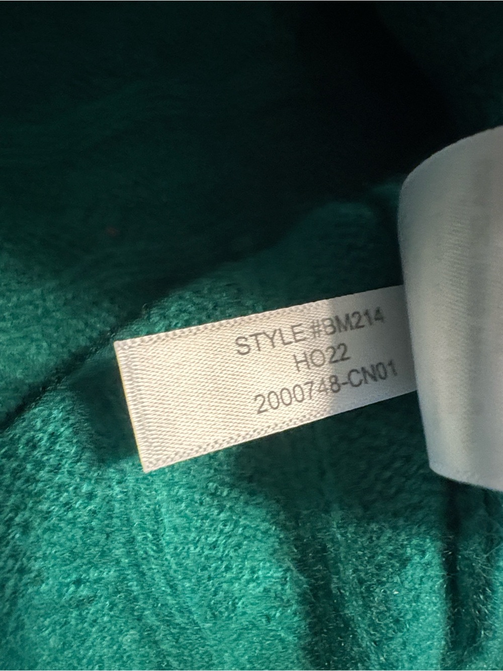 J. Crew 100% Cashmere Classic Cable Knit Crewneck Sweater Size M Green Fall Cozy - Picture 7 of 7